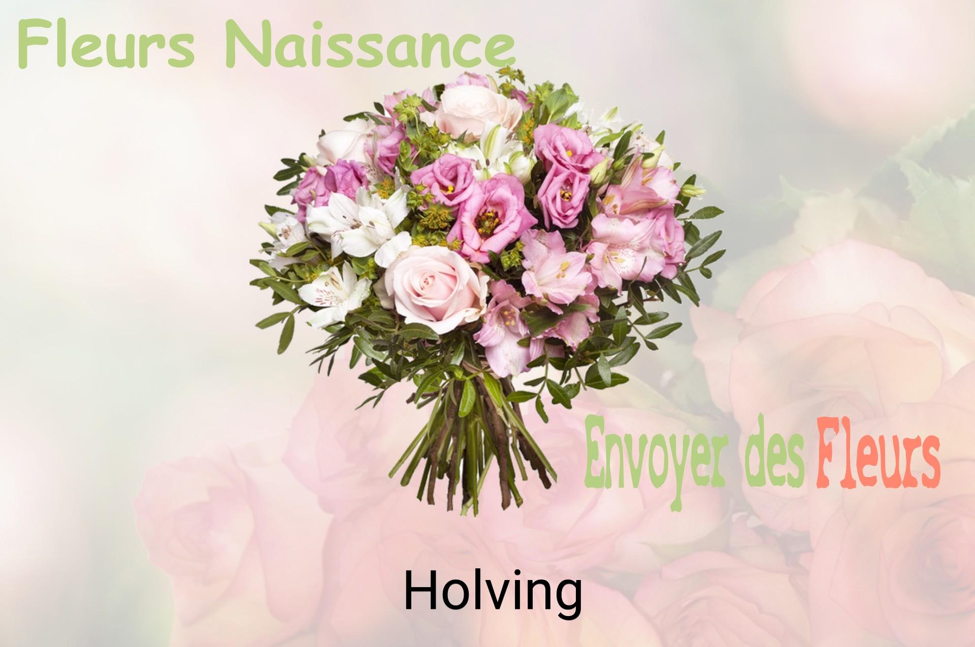 Bouquet de fleurs de naissance livré à Holving